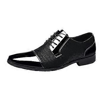 Chaussures Oxford pour hommes, élégantes et décontractées, en caoutchouc et cuir PU, confortables et pointues, disponibles en grandes tailles.