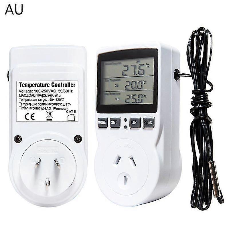 Digital Thermostat Outlet Plug Temperature Controller Socket Heating Cooling