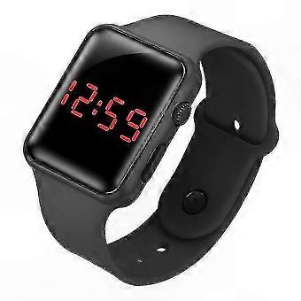 Montre numérique LED avec bracelet en silicone pour enfants, montre-bracelet unisexe pour garçons et filles