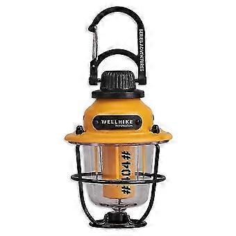 Lanterna de acampamento LED recarregável WELLHIKE com gancho, rotação de 360°, ajuste contínuo de intensidade, à prova d'água IPX4, interface de 1/4" (26-27 cm)