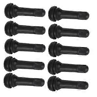 10Pcs TR414 Wheel Snap Tire Valves Stem with Dust Cap without Valve Core