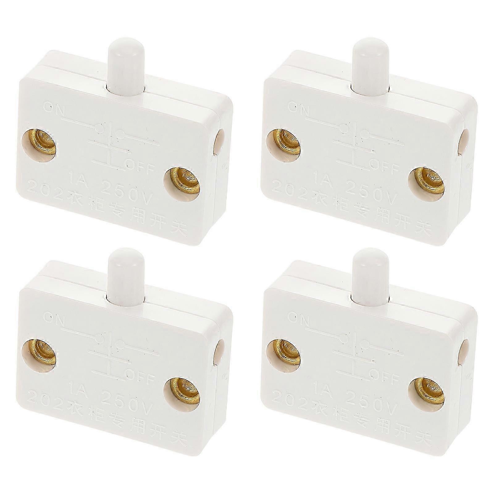 Cabinet Door Touch Activated Switch Set 4Pcs Plastic