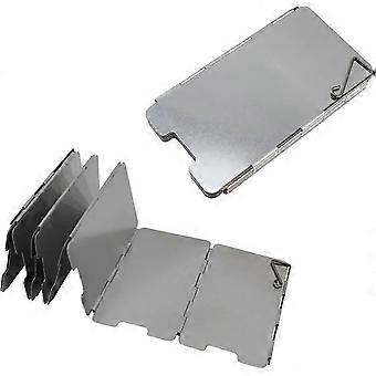 2 pezzi Pare-Vent Pliable en Alliage D'aluminium, 9 Assiettes Pare-Vent de Camping Portable Rchaud de Camping, Cuisinire Gaz Etc,Argent