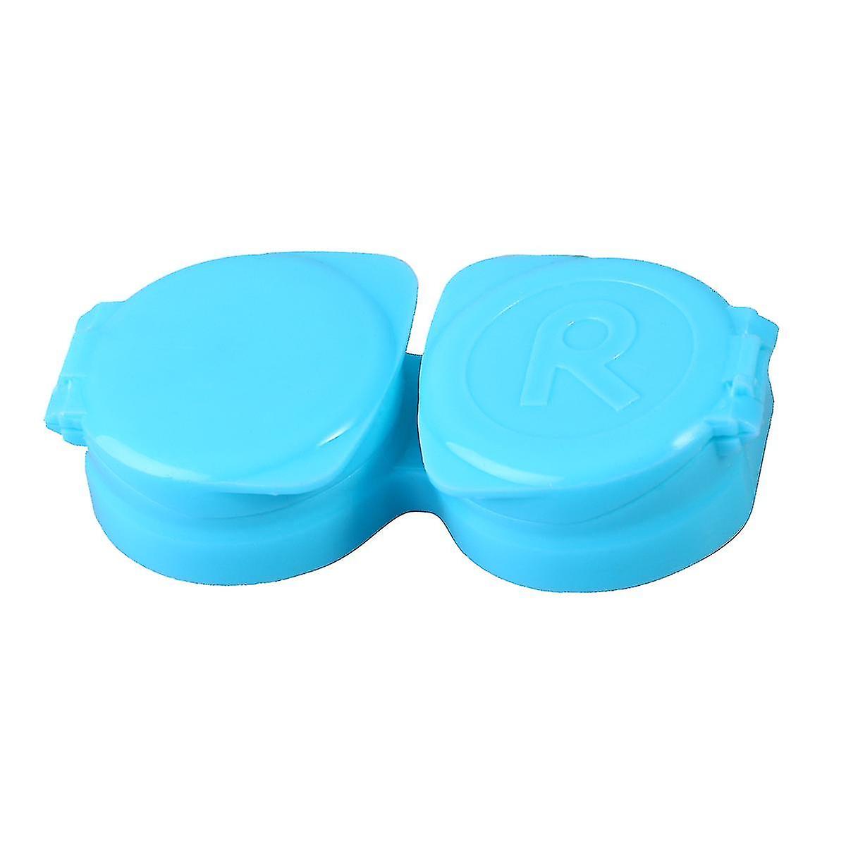 10pcs Lenses Case Holder Storage Box Container For Home And Travel (blue)