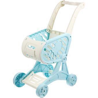 Toddler Mini Shopping Cart Toy for Outdoor Role Play Blue Small Trolley