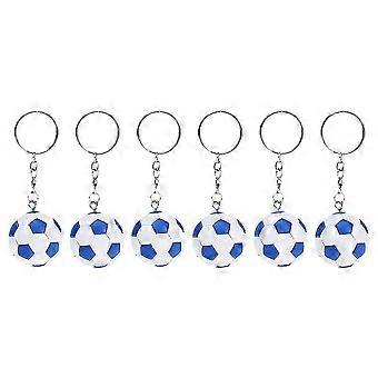 6pcs Football Charme Porte-clés Pendentif Simulé Football Motif Clé Pendentif Sac Suspendu Décor
