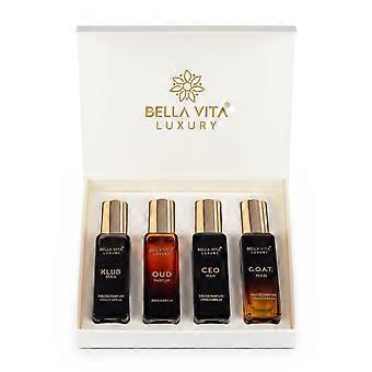 Men's Luxury Perfume Set - Long Lasting Woody Citrus Fragrance Collection - Travel Size Gift Ready