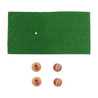 Golf Practice Mat Hitting Mat for Indoor Outdoor 5Pcs Set Green PP Grass
