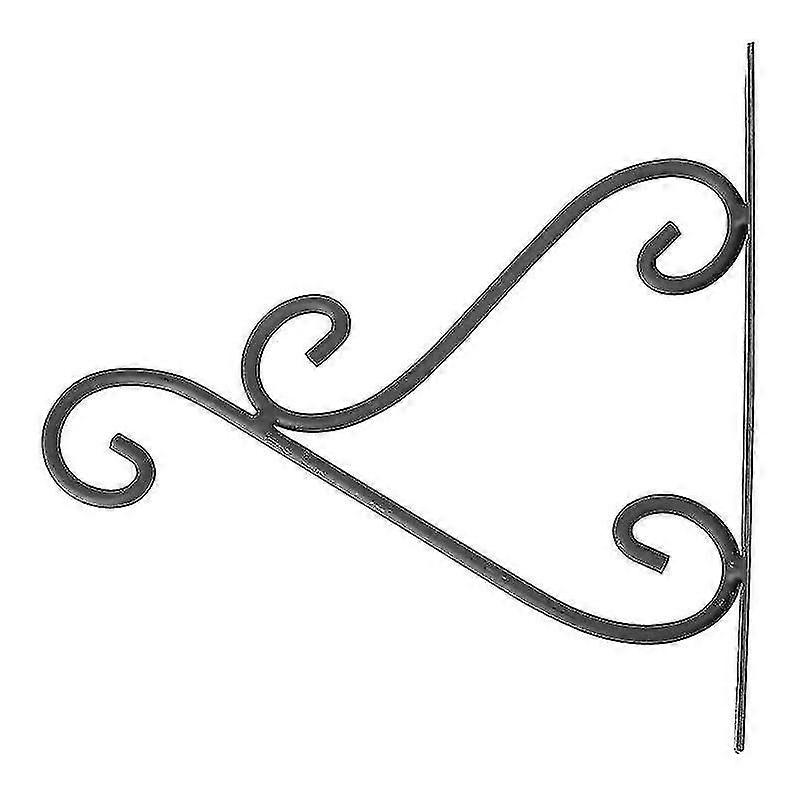 Retro Wrought Iron Candlestick Hanger - Black Wall-Mounted Hook for Garden Patio Yard, 1 Pack
