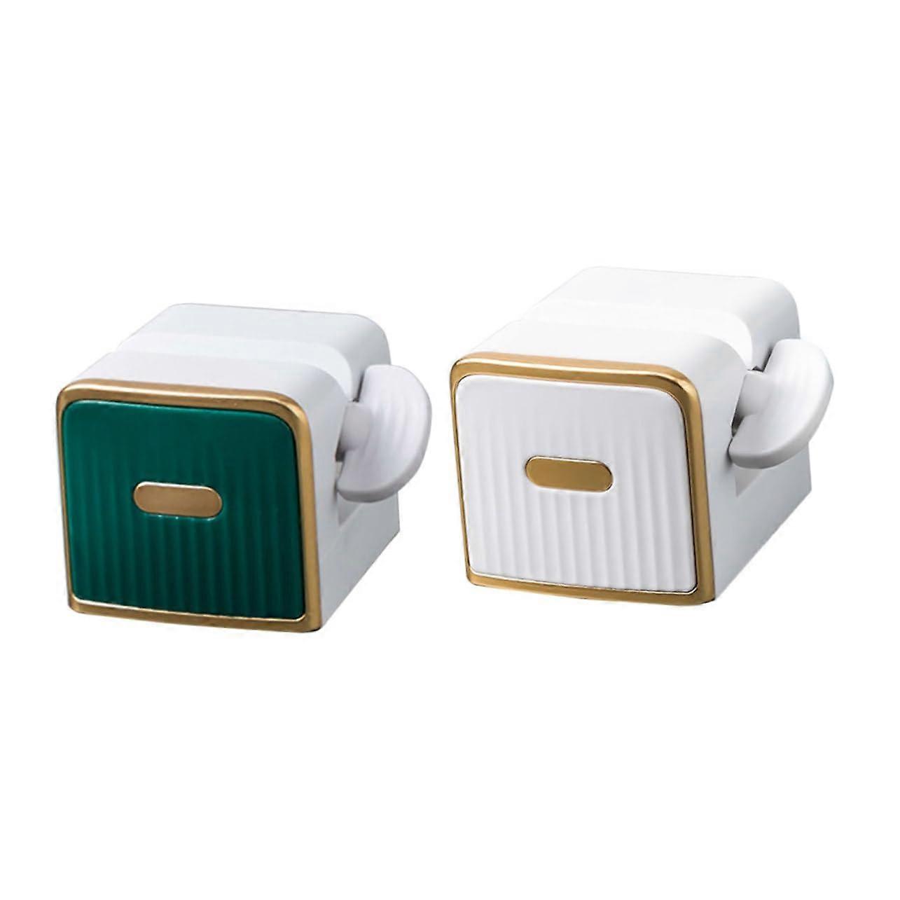 2pcs Manual Toothpaste Squeezer Dispenser Wall Mounted WasteReducing Holder for Bathroom