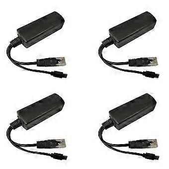 4x Micro-USB PoE-Splitter 48V auf 5V 2A/3A Mini-USB-Netzteil (nationaler Standard) mit Smartphone-Ladefunktion