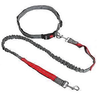 Correa retráctil para perros con cuerda ajustable en la cintura, manos libres, para correr, trotar, andar en bicicleta, perros grandes, correa elástica para mascotas