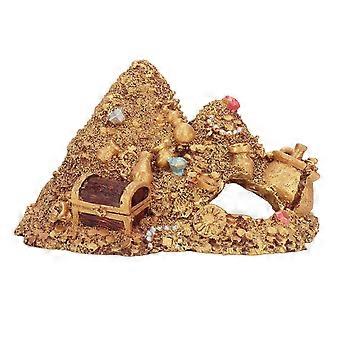 Fish Tank Gold Mountain Simulation Resin Aquarium Treasure Mountain Hideouts Decoration