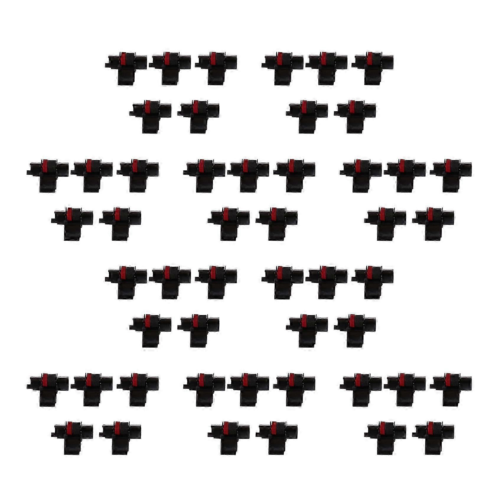 IR-40T (50 Pack) Compatible Calculator Printer Ribbons Ink Roller - Black & Red