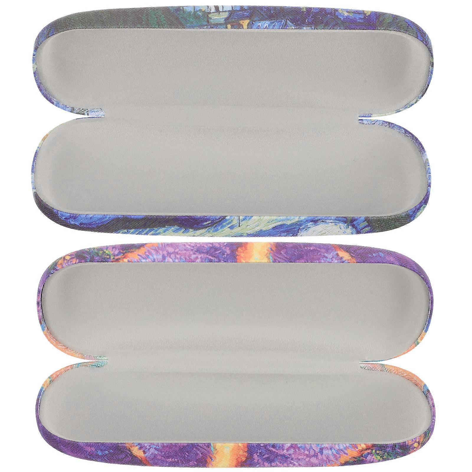 Assorted Color Hard Shell Glasses Case for Storage Use 10Pcs