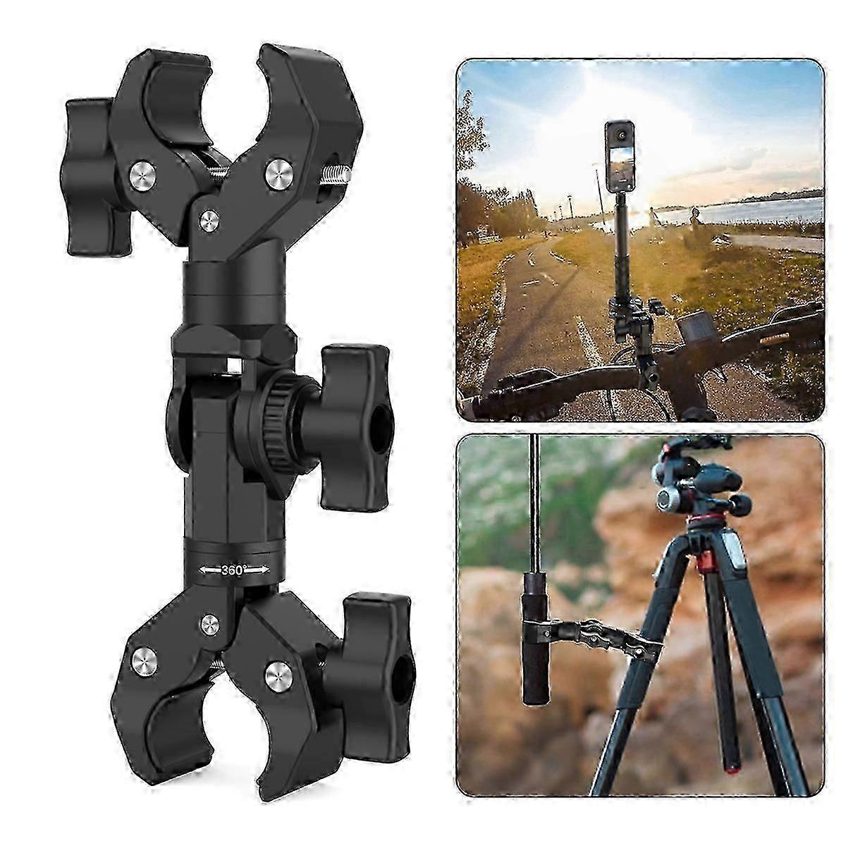 Double Clamp Mount Bracket Magic Arm Clamp for insta 360