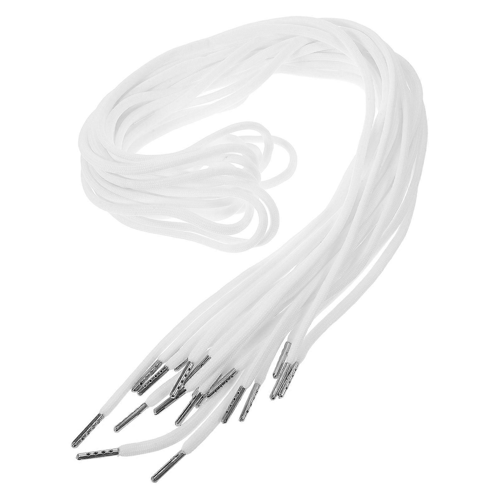 Pants Drawstring Replacement White Polyester Sweatpants Drawstring Straps 10Pcs