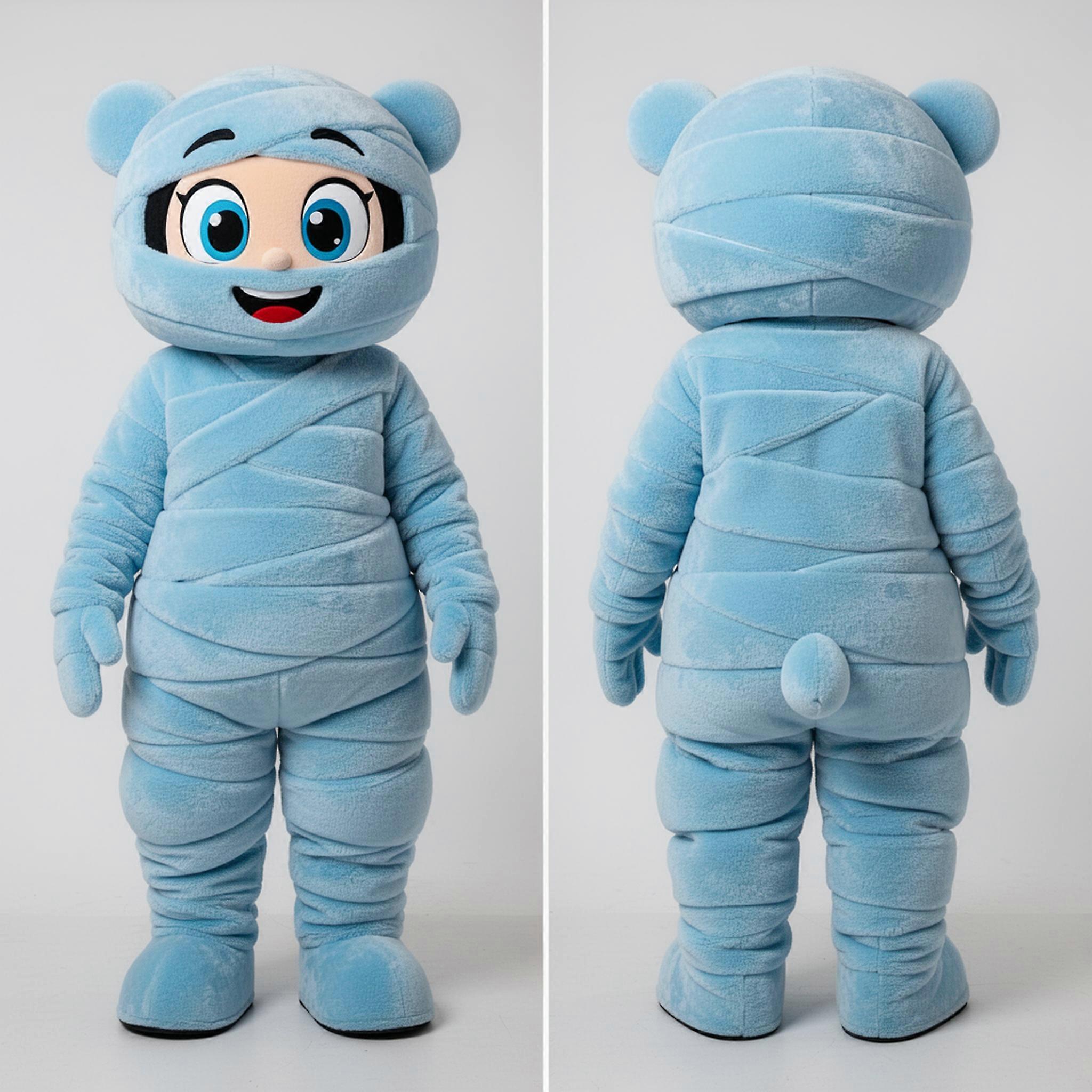 MASTICOT Sky Blue Cartoon Mummy Mascot