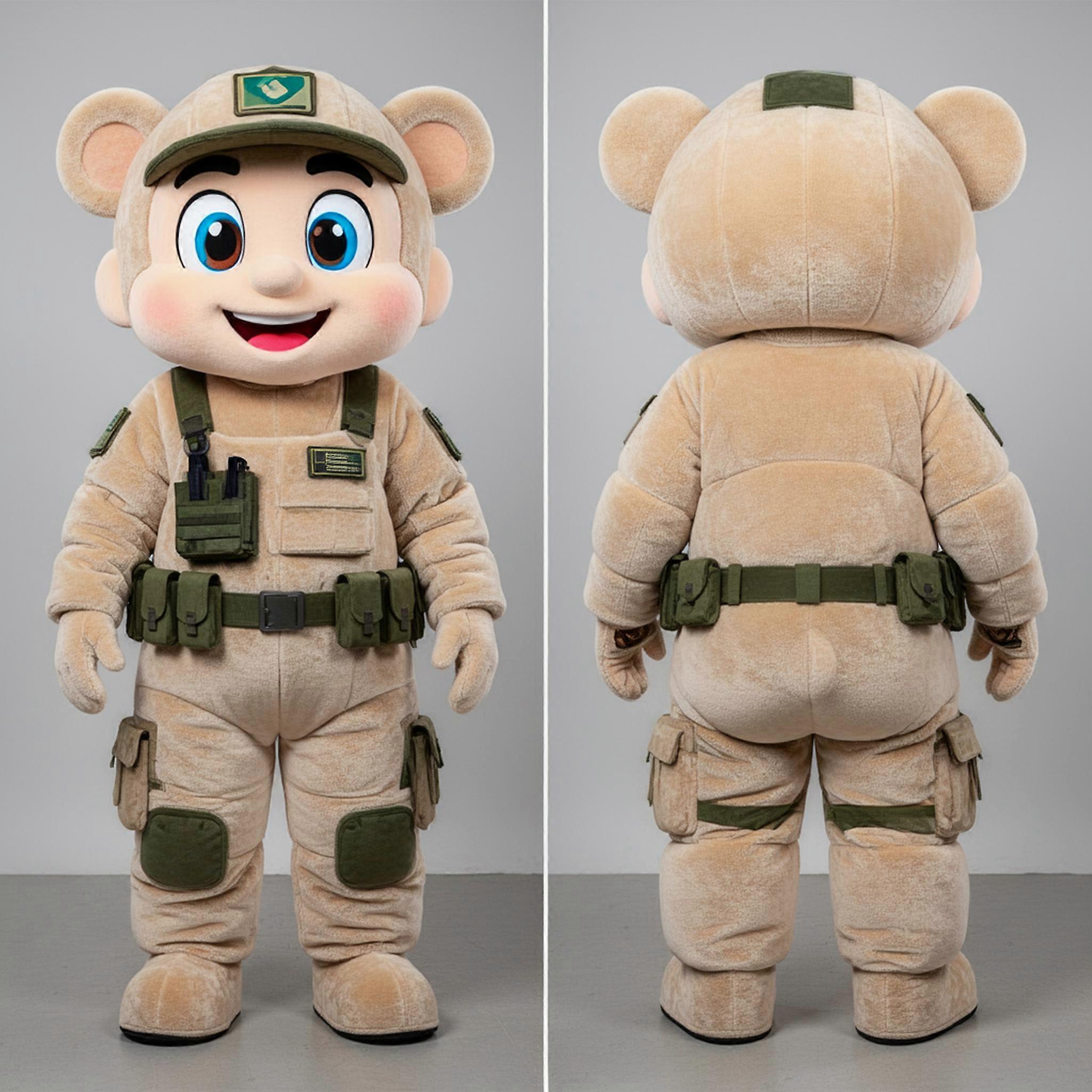 MASTICOT Beige Padded Commando Mascot
