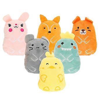Jouet à mâcher en peluche à l'herbe à chat, lot de 6 avec sons, pour le nettoyage des dents.