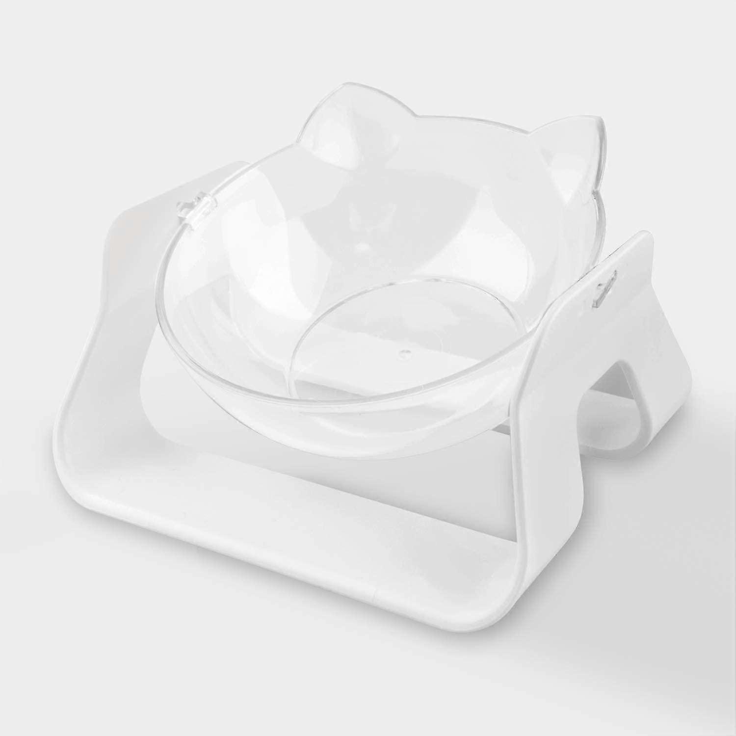 Plastic Raised Stand Drinking Bowl Transparent