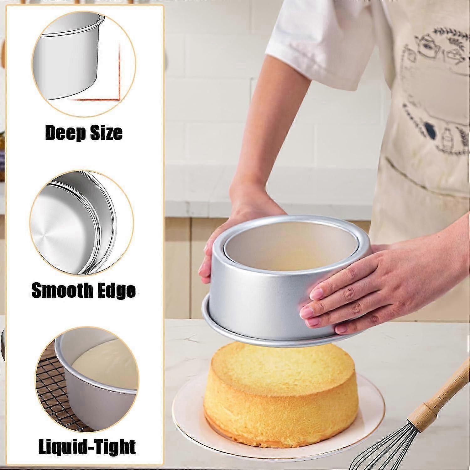 2 PCS Deep Aluminum Cake Pan Set