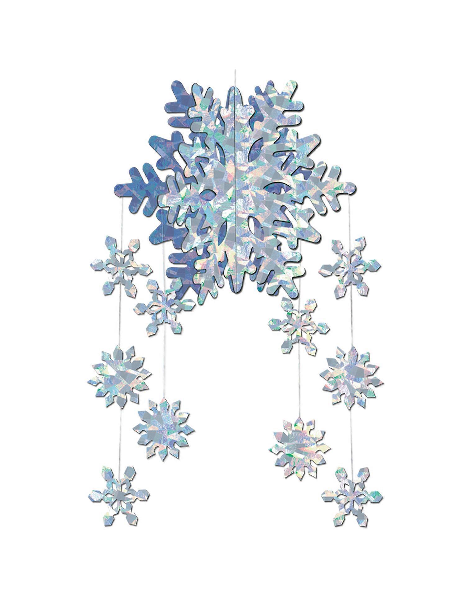 3-D Prismatic Snowflake Hanging Decoration