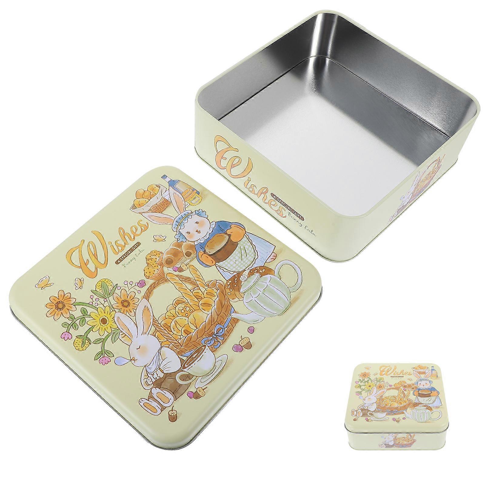 Candy Storage Holder Tinplate Cookie Box for Gift Packaging