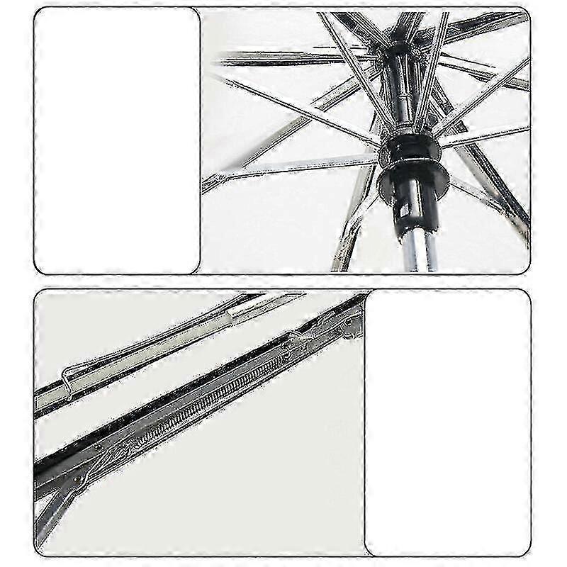 Compact Windproof Folding Umbrella compatible with Rain & Sun Protection, Transparent