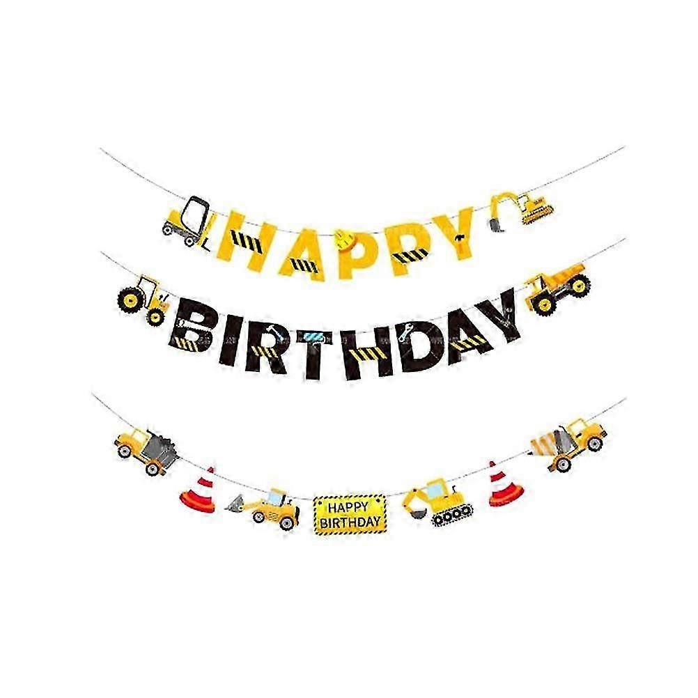 Construction Vehicle Birthday Bunting