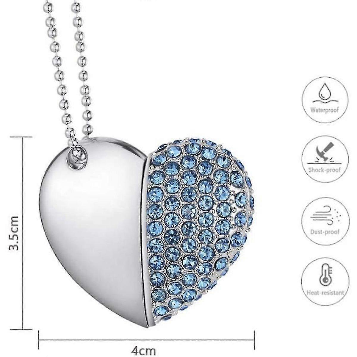 Mini Heart Metal USB 2.0 Storage Stick
