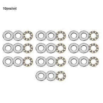 10pcs Thrust Ball Bearing Miniature High Precision Flat Steel Bearings Set (F5-10M 5x10x4mm) COX