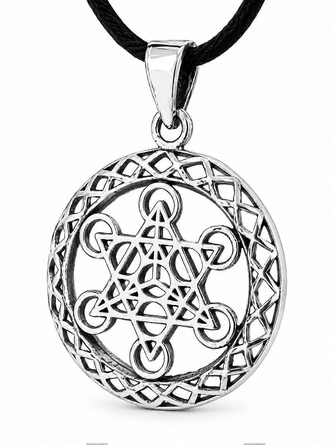 Metatron's Cube 202 with Snake Chain - Silver