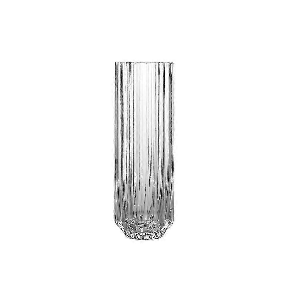 400ml Clear Striped Thick-Glass Cup