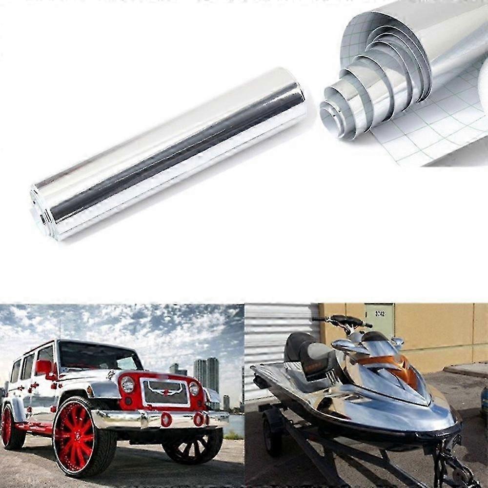 Silver Chrome Air Bubble Free Vinyl Wrap