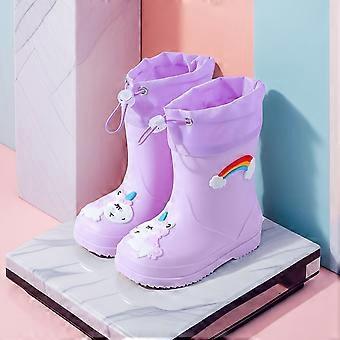 Cartoon regenlaarzen voor meisjes, waterdichte lente sportschoenen, antislip en slijtvast, geschikt voor regenachtige dagen, buitenactiviteiten, school, regenschoenen