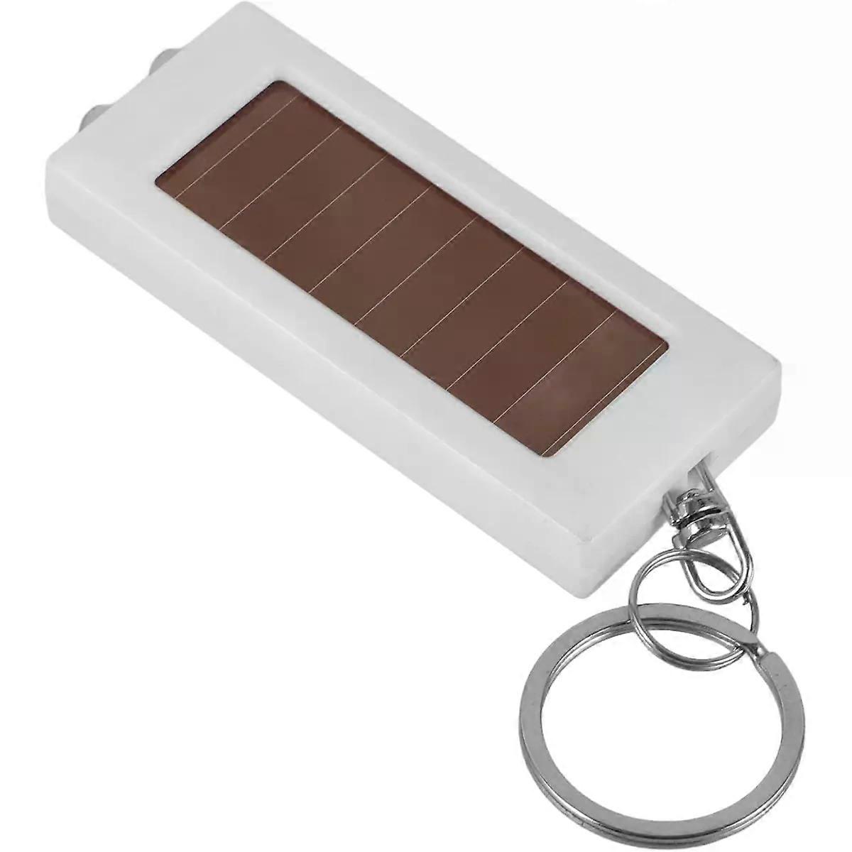 Solar Powered Flashlight Mini LED Keychain Light for Emergency Use