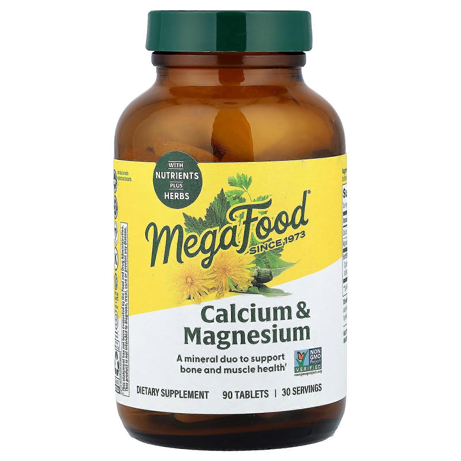 MegaFood, Calcium & Magnesium, 90 Tablets