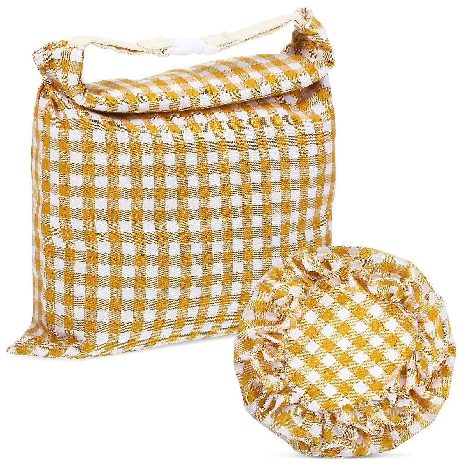 Beeswax Bread Bags for Storage Use with Linen Material 5Sets