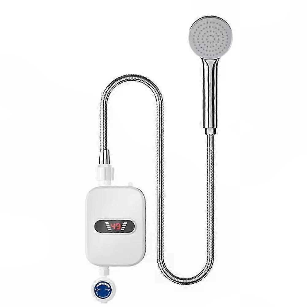 Thermostatic Shower Head Instant Water Heating Waterproof Bathroom Temperature Control US Plug