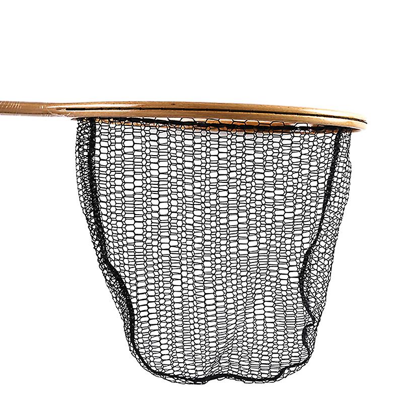 Fly Fishing Landing Net Mesh Trout Catch Wooden Frame Handle Portable Accessories New