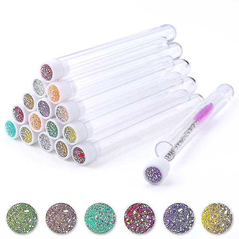 Yellow Reusable Eyebrow Brush Tube Prevents Eyelash Eyebrow Brushes From Getting