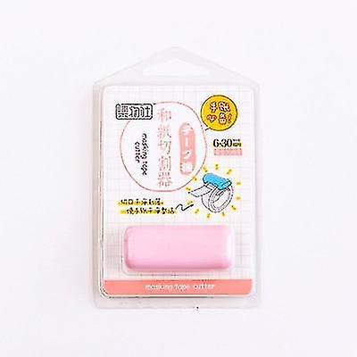 Pink Mini Adhesive Tape Dispenser Cutter