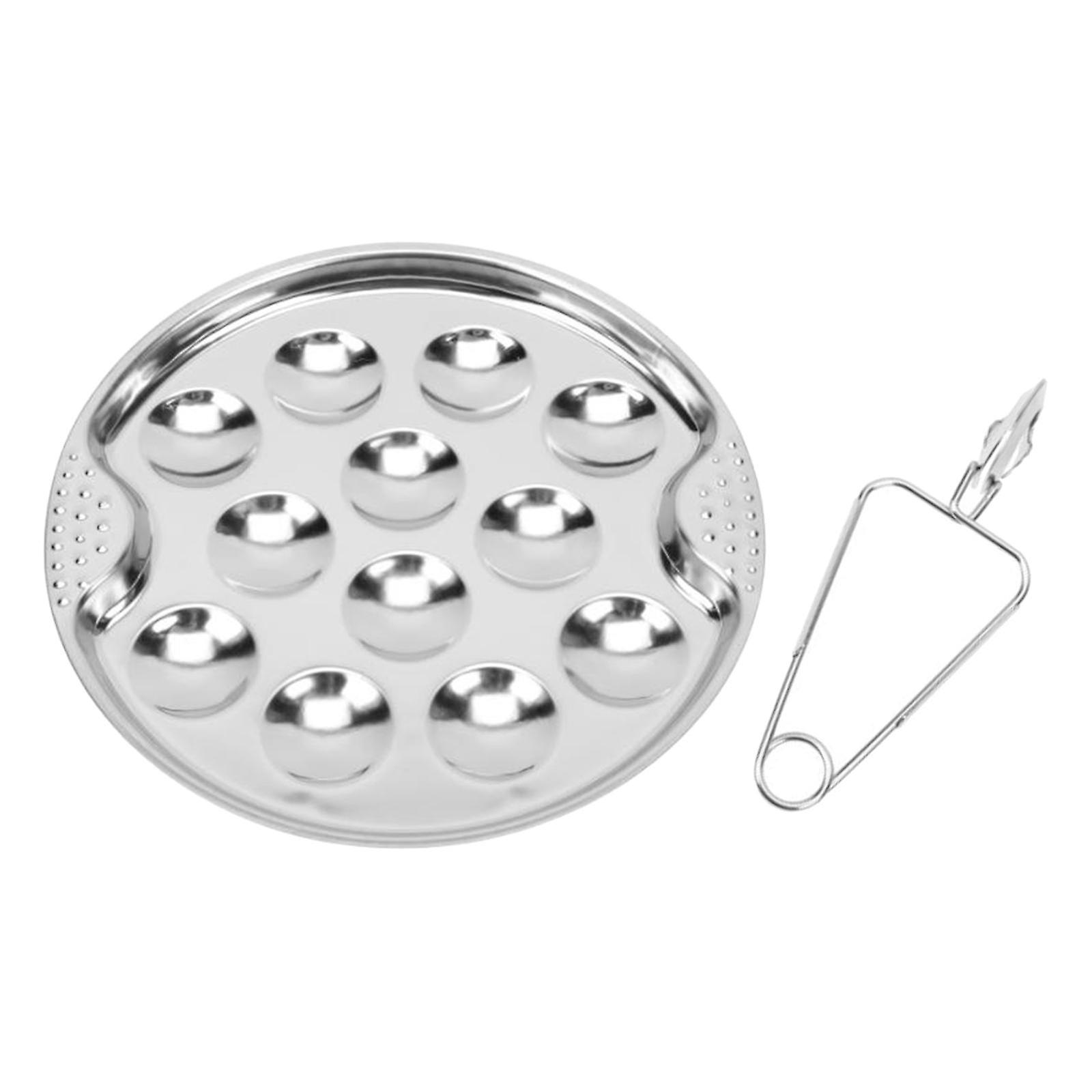 Snail Serving Pan Metal Seafood Serving Tool Escargot Dish for Cooking