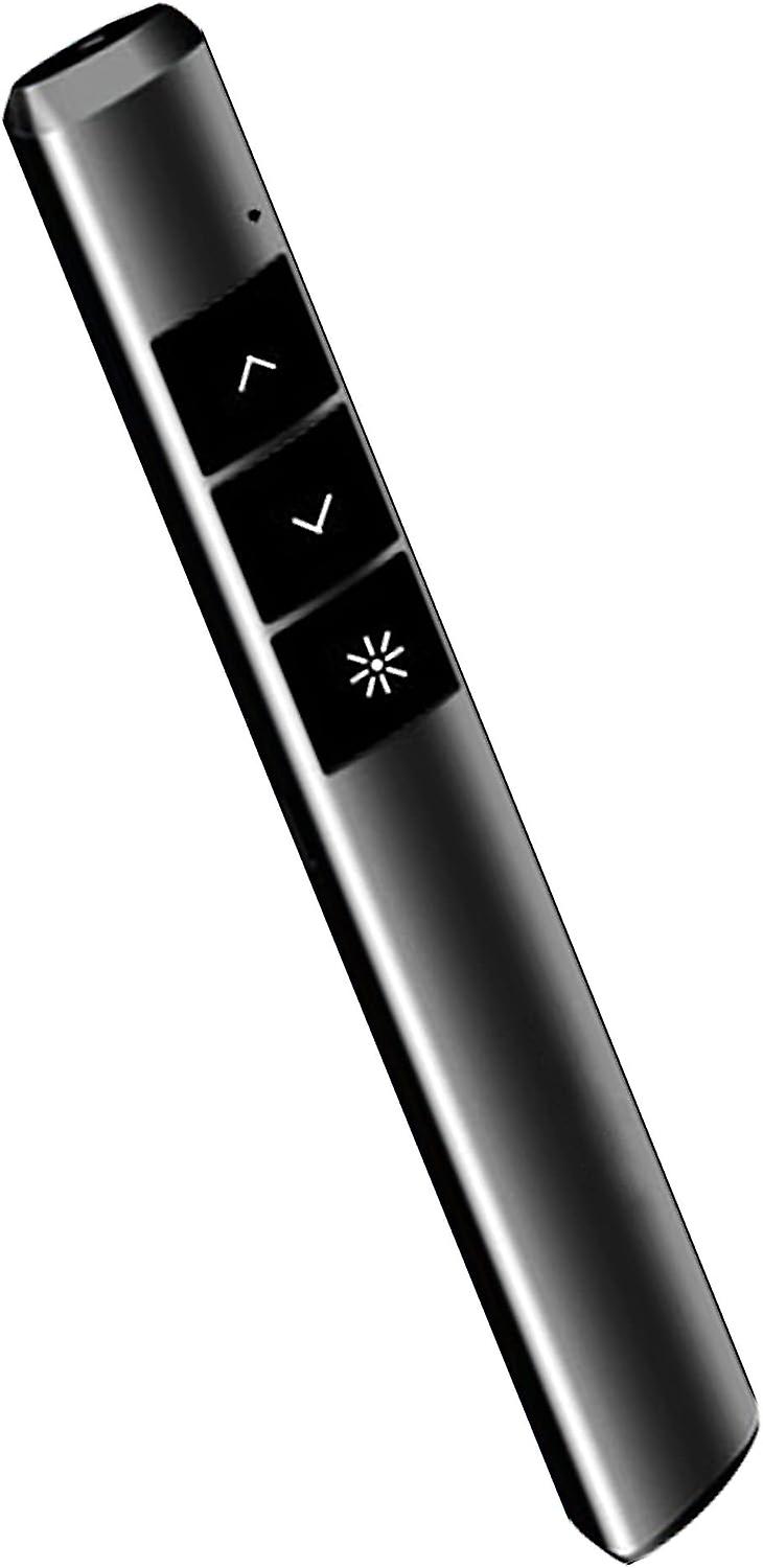 Powerpoint Clicker For Presentation Pointer 328ft/100m, 2.4ghz Rf Wireless Presenter Remote Screen Clicker With Hyperlink Volume Control For School Of