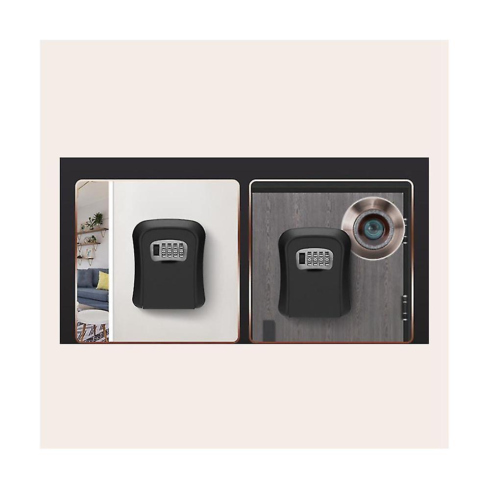 Wall Mount Key Storage Organizer 4 Digit Combination Password Security Code Lock No Key Home Key Sa