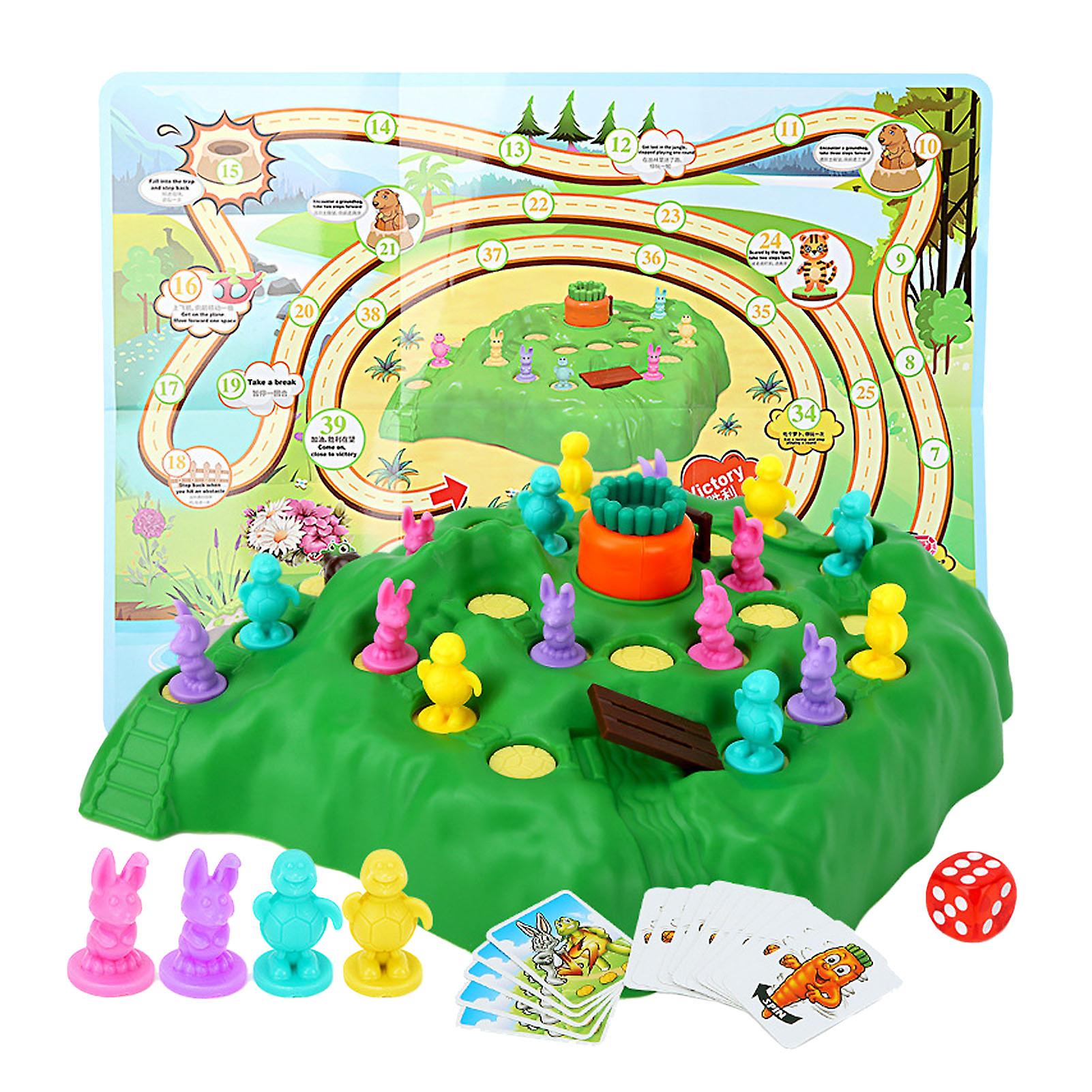 Tortoise Bunny Trap Competitive Board Game Interactive Educational Multiplayer Hare Trap Game