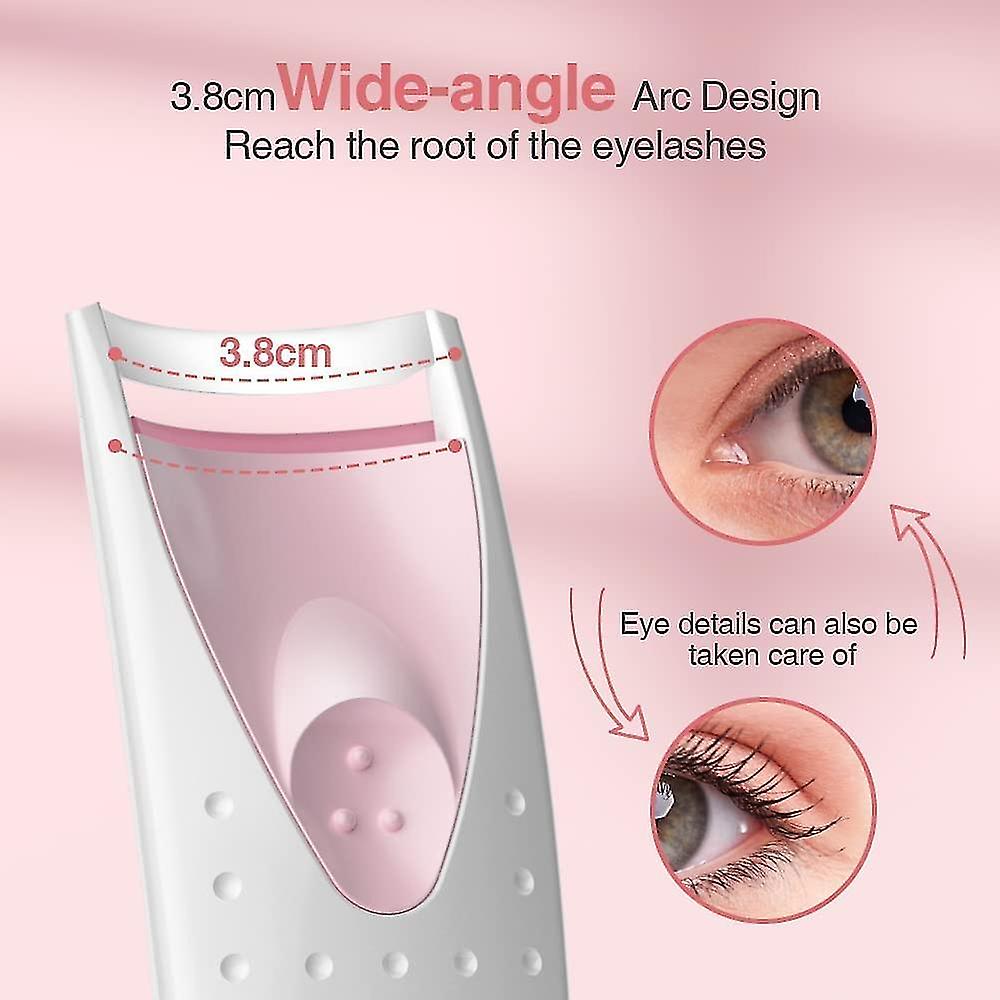 Heated Eyelash Curler With Silicone Heating Pads