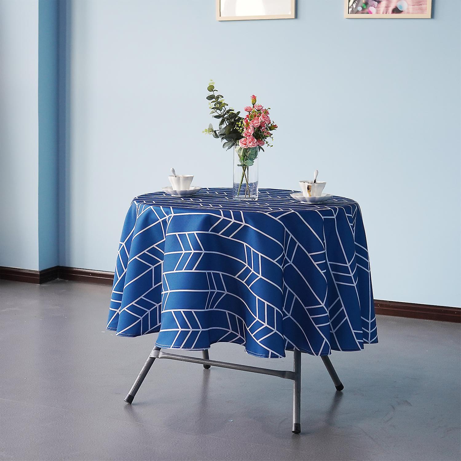 Rund tryckt duk för heminredning