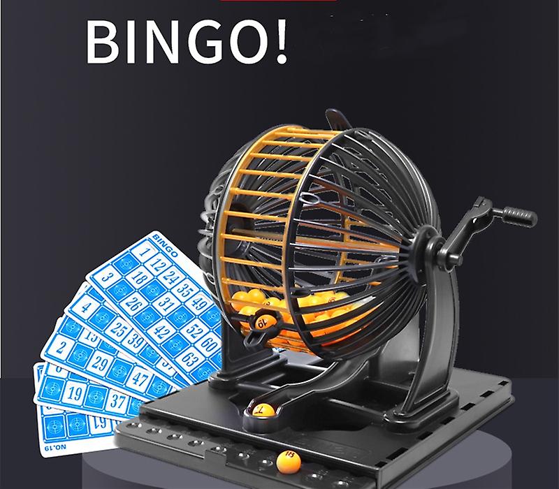 Bingo Machine Cage Spielset | Mit Bingo Ball | Klassischer Metallkäfig | Bingo-Ablage